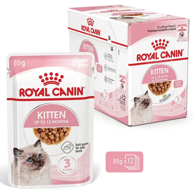 ROYAL CANIN Kitten Gravy Kapsička pre mačiatka v šťave, 12x85g