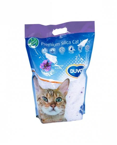DUVO+ Premium silikátová podstielka pre mačky - levanduľa, 5l