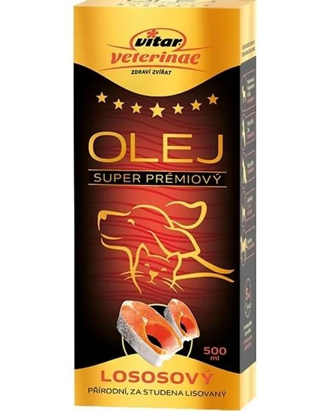 VITAR VETERINAE Lososový olej, 500ml