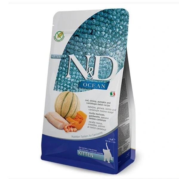 FARMINA N&D Kitten Cod, shrimp & cantaloupe melon, 5kg