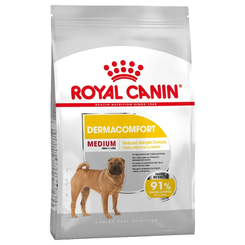 ROYAL CANIN Medium Dermacomfort Granule pre stredné psy s problémami s kožou
