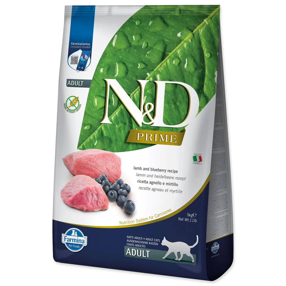 FARMINA N&D Cat Prime Lamb & Blueberry, 5kg