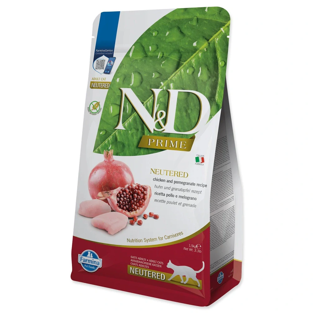FARMINA N&D Cat Prime Neutered Chicken & Pomegranate, 1,5kg