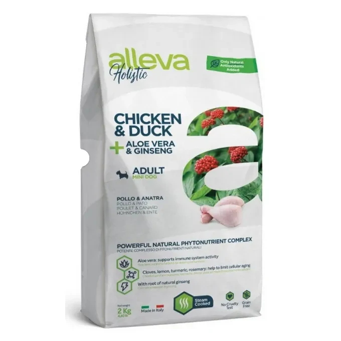 ALLEVA HOLISTIC Adult Dog Mini Chicken & Duck, 2kg