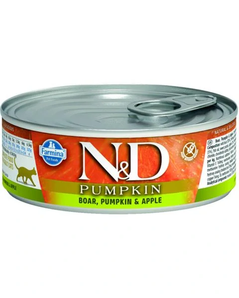 FARMINA N&D Konzerva Cat Boar, Pumpkin & Apple, 70g
