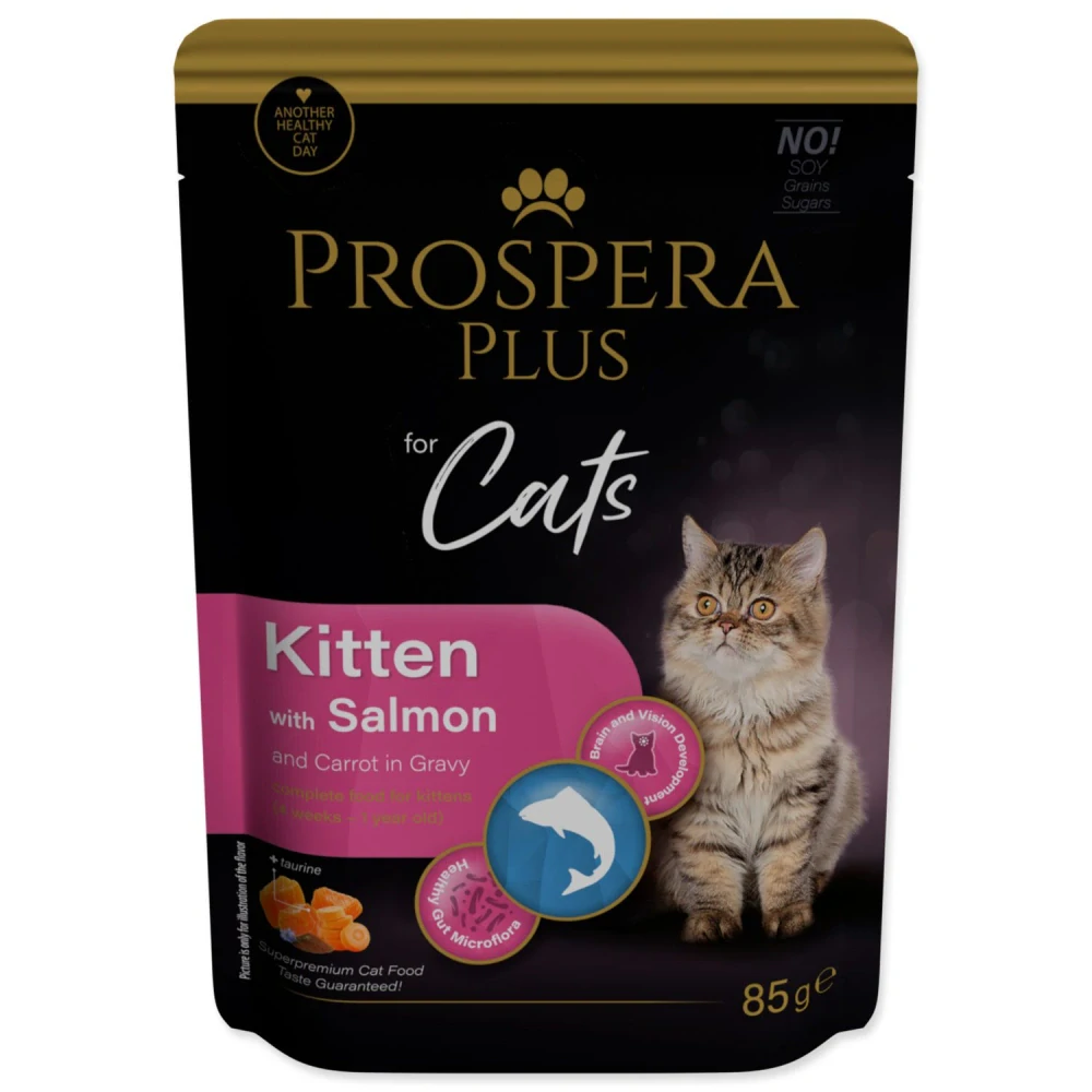 PROSPERA PLUS Kitten Salmon & Carrot Kapsička, 28x85g