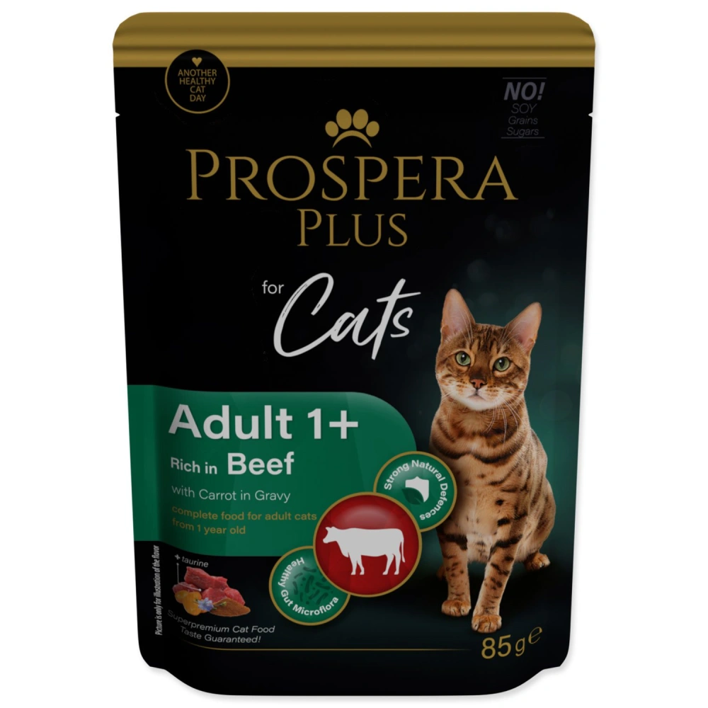 PROSPERA PLUS Adult 1+ Beef & Carrot Kapsička, 28x85g