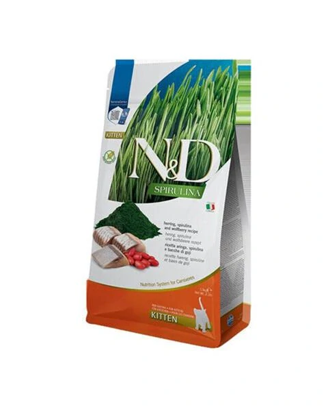 FARMINA N&D Kitten Spirulina & Herring, 1,5kg