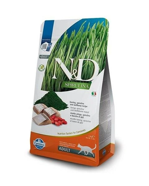 FARMINA N&D Cat Spirulina & Herring, 1,5kg