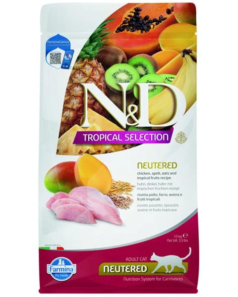 FARMINA N&D Cat TROPICAL SELECTION Neutered Chicken, 10kg