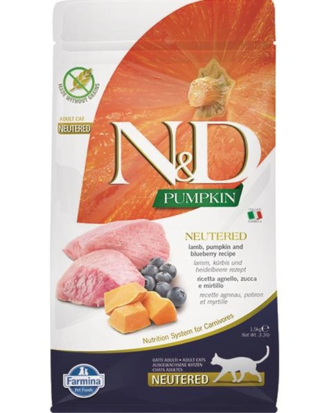 FARMINA N&D PUMPKIN Neutered Lamb & Blueberry, 1,5kg