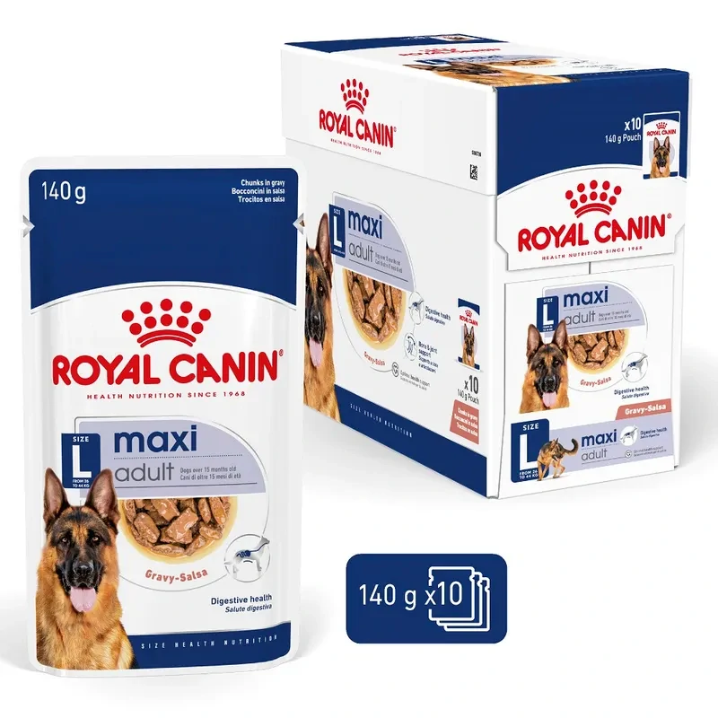 ROYAL CANIN Maxi Adult Kapsička v šťave pre dospelé veľké psy, 10x140g