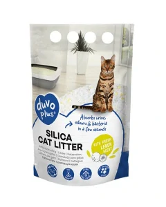 DUVO+ Premium silikátová podstielka pre mačky - citrón, 5l