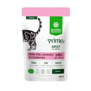 NATURES PROTECTION Prime Cat Urinary Kapsička pre dospelé mačky na podporu močových ciest, 85g