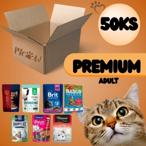 Výhodný balíček kapsičiek pre dospelé mačky PREMIUM – 50 ks