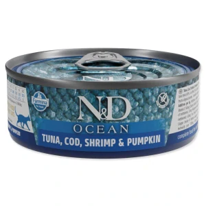FARMINA N&D Konzerva Cat Ocean Tuna, Cod, Shrimp & Pumpkin, 70g