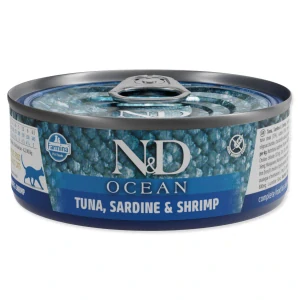 FARMINA N&D Konzerva Cat Ocean Tuna, Sardine & Shrimp, 70g