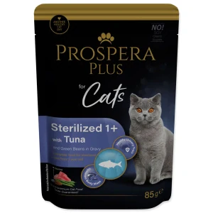 PROSPERA PLUS Sterilized 1+ Tuna & Beans Kapsička, 28x85g
