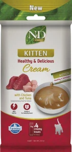 FARMINA N&D Kitten Prime Creamy with Chicken & Tuna, 4 x 15 g