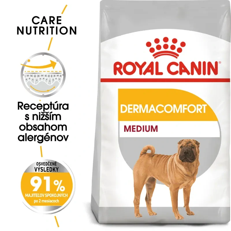 ROYAL CANIN Medium Dermacomfort Granule pre stredné psy s problémami s kožou