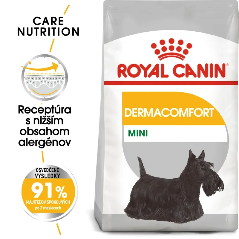 ROYAL CANIN Mini Dermacomfort Granule pre malé psy s problémami s kožou