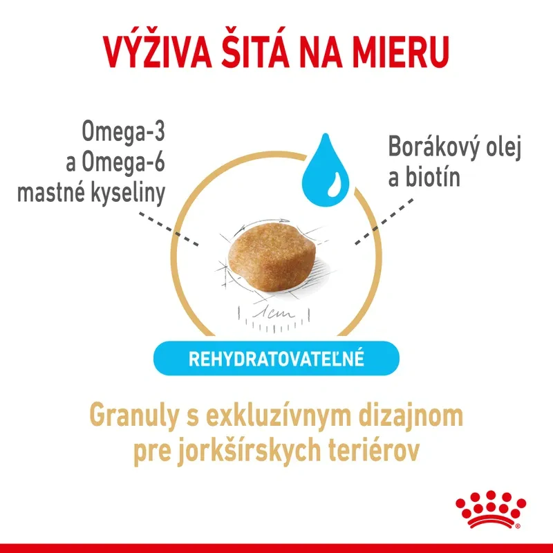 ROYAL CANIN Yorkshire Adult 8+ Granule pre staršie yorkšírske teriéry, 1,5 kg