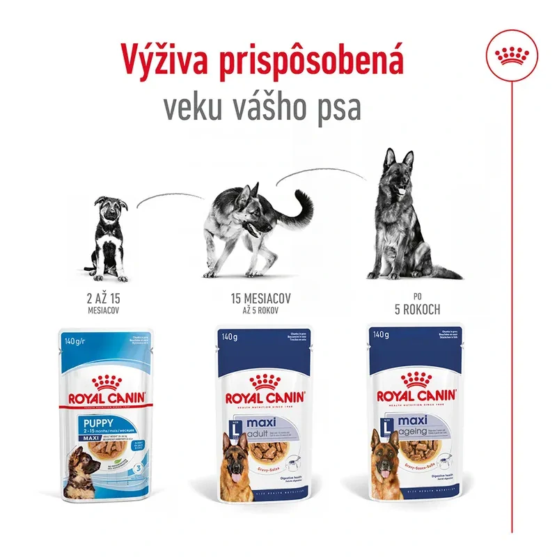 ROYAL CANIN Maxi Adult Kapsička v šťave pre dospelé veľké psy, 140g