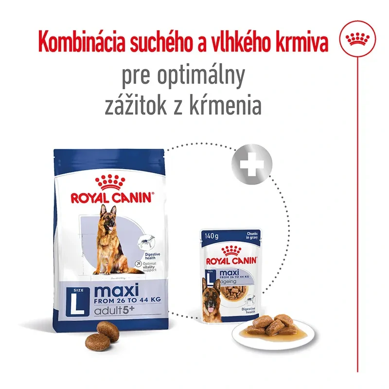 ROYAL CANIN Maxi Adult 5+ Granule pre dospelé starnúce veľké psy, 15kg