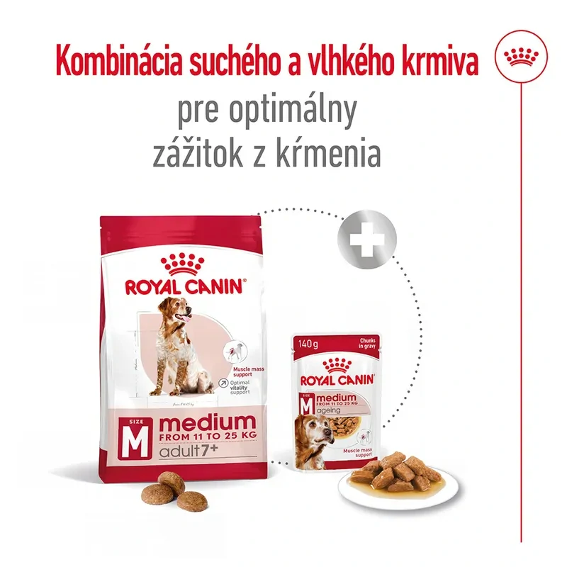 ROYAL CANIN Medium Adult 7+ Granule pre dospelé starnúce stredné psy