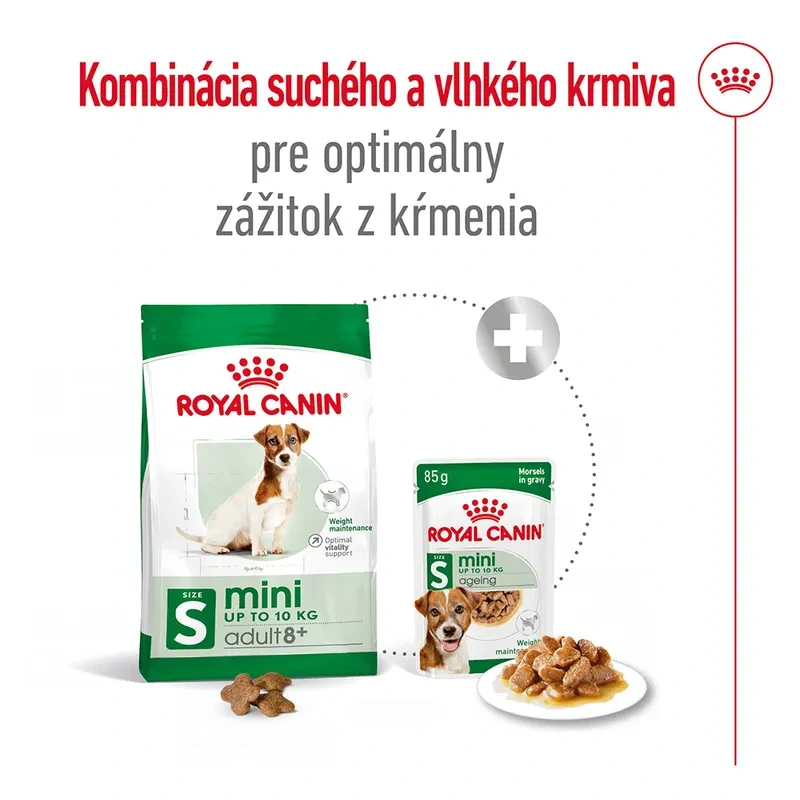 Royal Canin Mini Adult 8+ Granule pre dospelé starnúce psy, 8kg