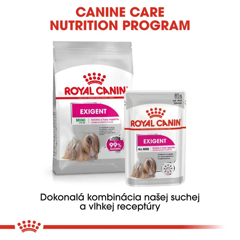 Royal Canin Exigent Dog Loaf Kapsička s paštétou pre maškrtné malé psy, 12x85g
