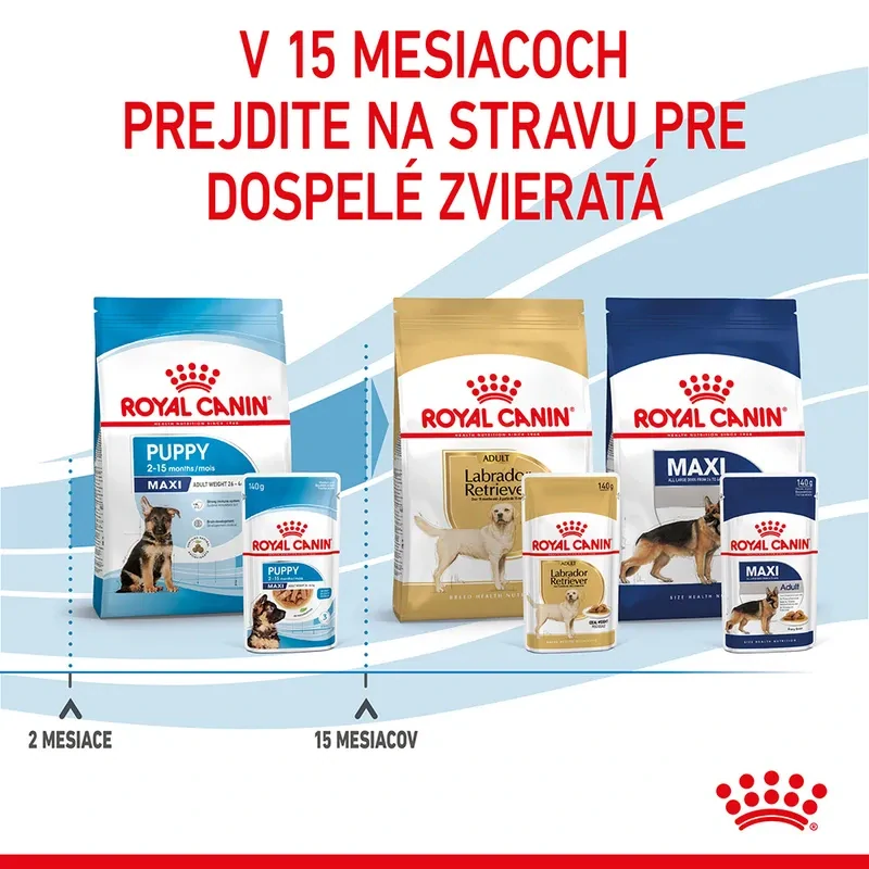 ROYAL CANIN Maxi Puppy Kapsička pre veľké šteňatá, 140g